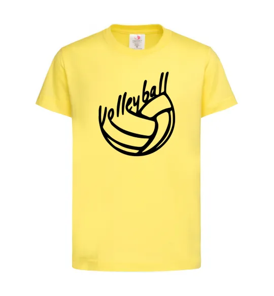 Детская футболка Volleyball text Лимонный фото