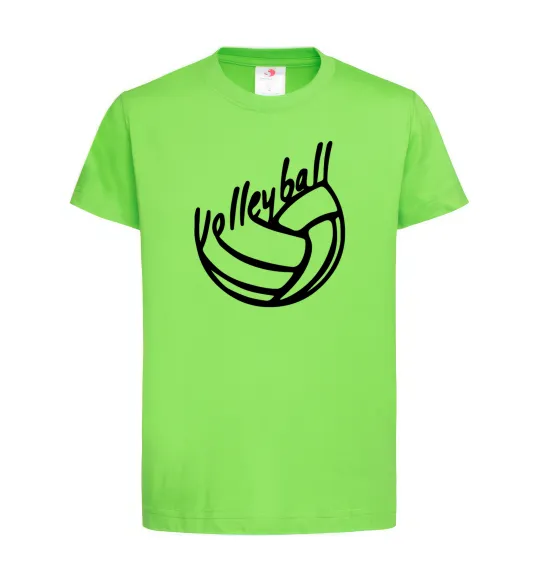 Детская футболка Volleyball text Лаймовый фото