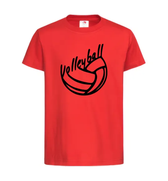Детская футболка Volleyball text Красный фото