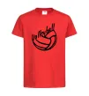 Детская футболка Volleyball text Красный фото