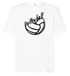 Футболка Оверсайз Volleyball text Білий фото