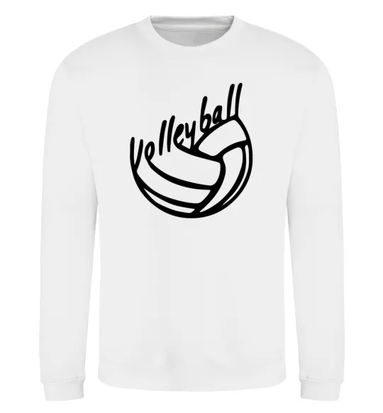 Світшот Volleyball text Білий фото
