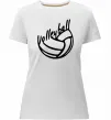 Жіноча преміум футболка Volleyball text Білий фото