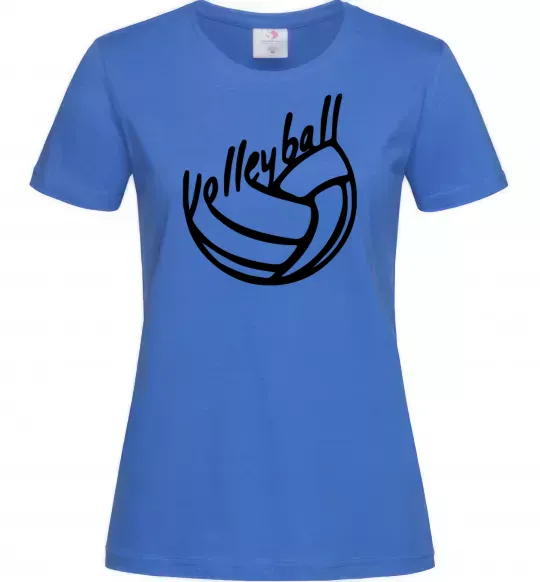 Жіноча футболка Volleyball text Яскраво-синій фото
