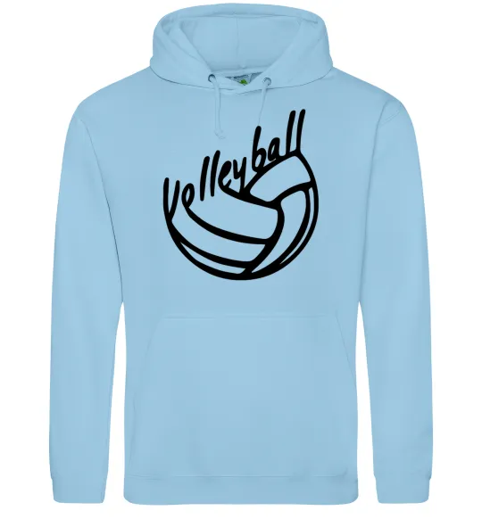 Жіноча толстовка (худі) Volleyball text Блакитний фото
