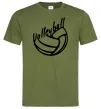 Мужская футболка Volleyball text Оливковый Мужская футболка Volleyball text Оливковый фото
