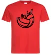 Мужская футболка Volleyball text Красный Мужская футболка Volleyball text Красный фото