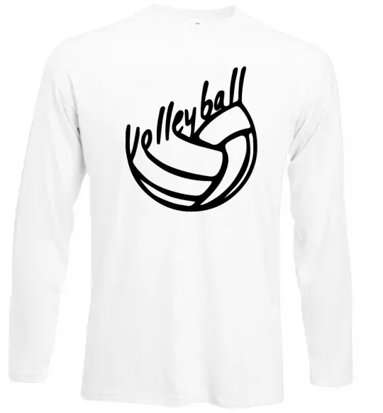 Лонгслив Volleyball text Белый фото