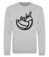 Світшот Volleyball text Сірий меланж фото
