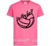 Дитяча футболка Volleyball text Яскраво-рожевий фото