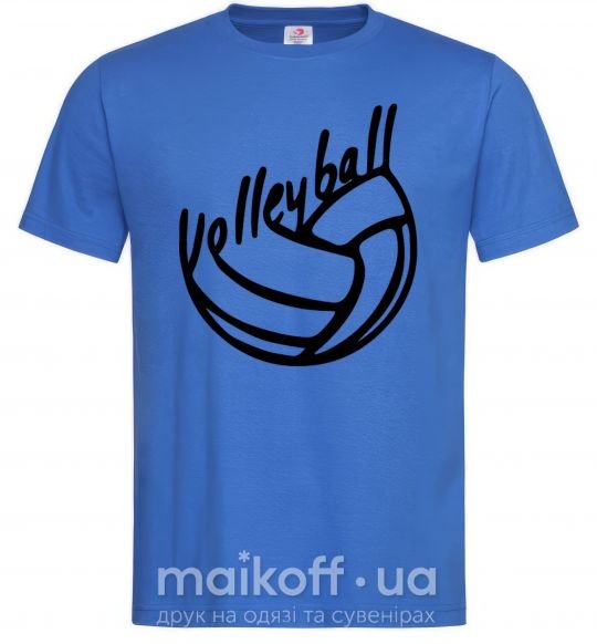 Чоловіча футболка Volleyball text Яскраво-синій фото