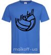 Мужская футболка Volleyball text Ярко-синий фото