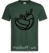 Чоловіча футболка Volleyball text Темно-зелений фото