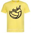 Мужская футболка Volleyball text Лимонный фото