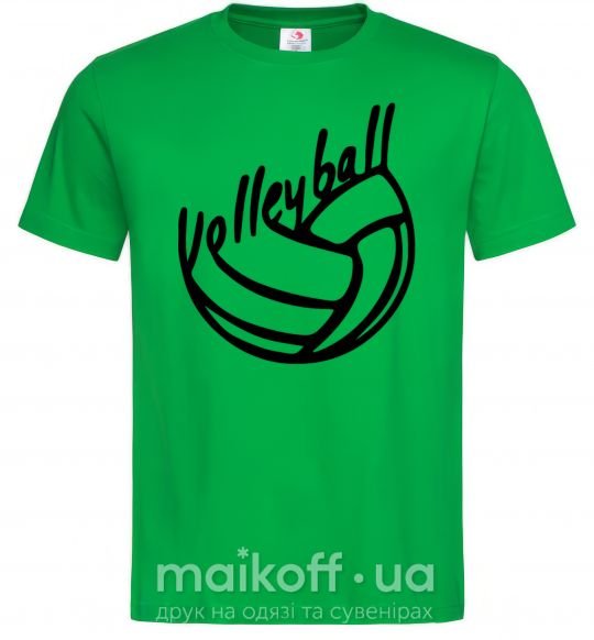 Чоловіча футболка Volleyball text Зелений фото