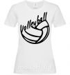 Женская футболка Volleyball text Белый фото