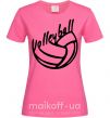 Женская футболка Volleyball text Ярко-розовый фото