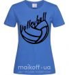 Женская футболка Volleyball text Ярко-синий фото