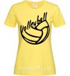 Женская футболка Volleyball text Лимонный фото