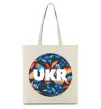 Еко-сумка UKR круг Бежевий фото