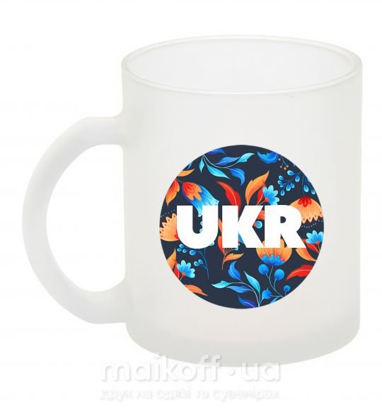 Чашка скляна UKR круг Фроузен фото