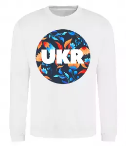 Світшот UKR круг Білий фото