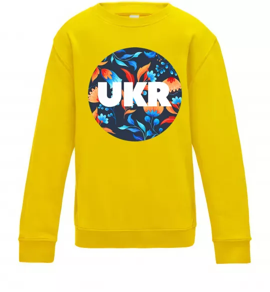 Детский Свитшот UKR круг Солнечно желтый фото