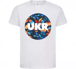 Детская футболка UKR круг Белый фото