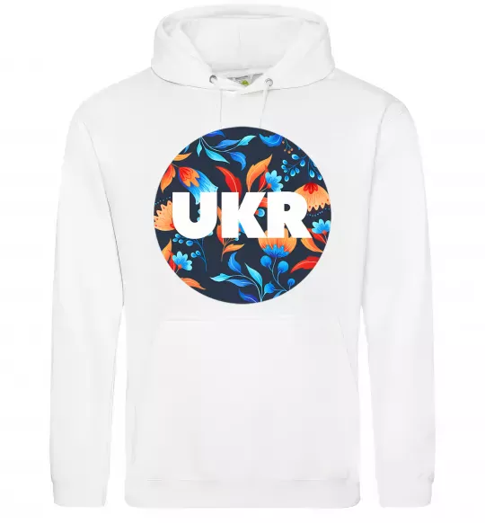 Чоловіча толстовка (худі) UKR круг Білий фото