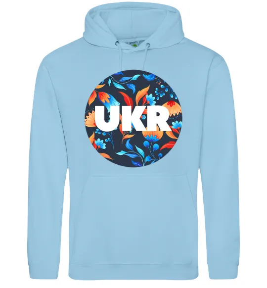 Чоловіча толстовка (худі) UKR круг Блакитний фото