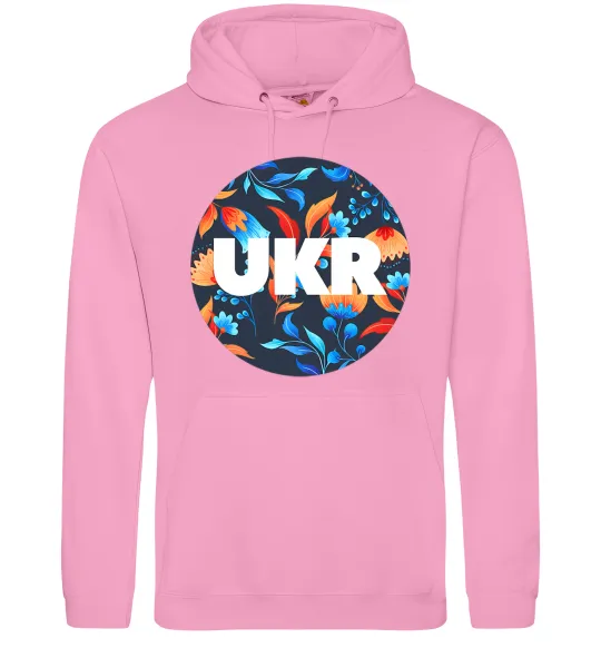 Женская толстовка (худи) UKR круг Розовый фото