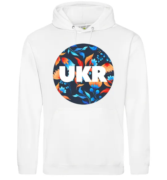 Жіноча толстовка (худі) UKR круг Білий фото