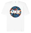 Футболка Оверсайз UKR круг Белый фото