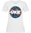 Женская футболка UKR круг Белый Женская футболка UKR круг Белый фото
