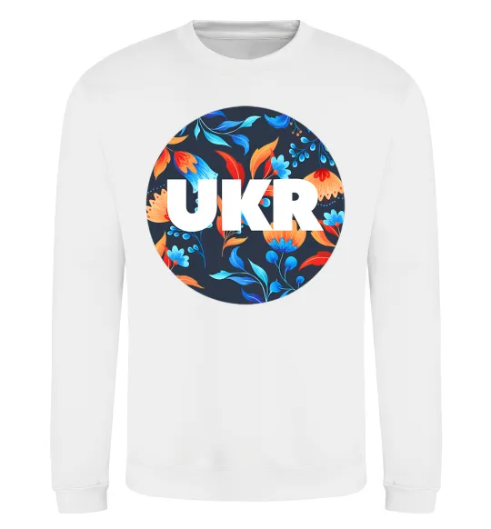 Свитшот UKR круг Белый фото