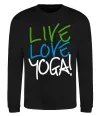 Світшот Live love yоga Чорний Світшот Live love yоga Чорний фото