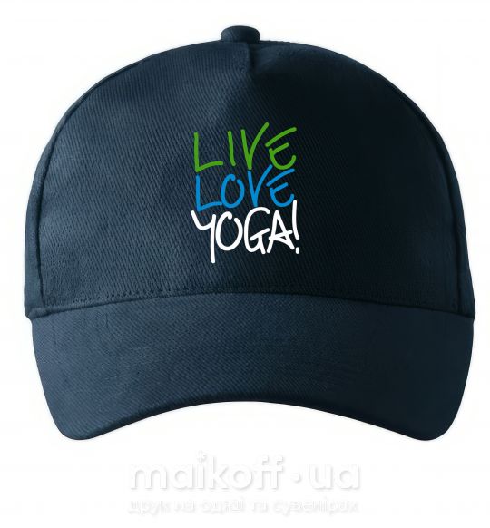 Кепка Live love yоga Темно-синий фото