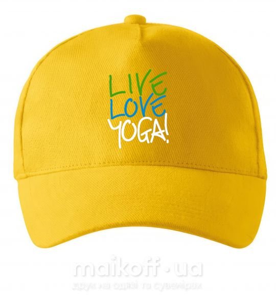 Кепка Live love yоga Солнечно желтый фото
