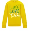 Детский Свитшот Live love yоga Солнечно желтый Детский Свитшот Live love yоga Солнечно желтый фото