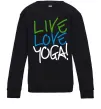 Детский Свитшот Live love yоga Черный Детский Свитшот Live love yоga Черный фото