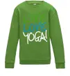 Детский Свитшот Live love yоga Лаймовый Детский Свитшот Live love yоga Лаймовый фото