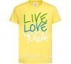 Детская футболка Live love yоga Лимонный фото