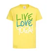 Дитяча футболка Live love yоga Лимонний фото