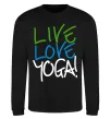 Свитшот Live love yоga Черный фото