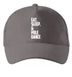 Кепка Eat sleep pole dance Серый фото
