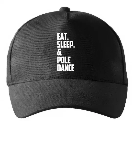 Кепка Eat sleep pole dance Чорний фото