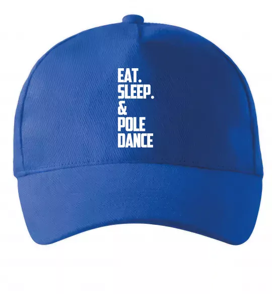 Кепка Eat sleep pole dance Яскраво-синій фото