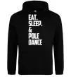 Женская толстовка (худи) Eat sleep pole dance Черный фото