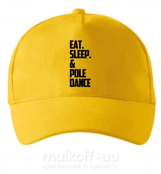 Кепка Eat sleep pole dance Солнечно желтый фото