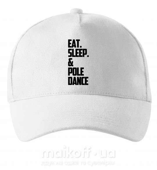 Кепка Eat sleep pole dance Белый фото